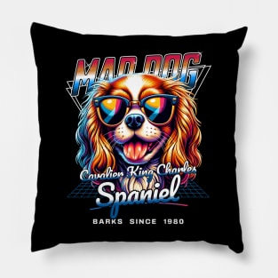 Mad Dog Cavalier King Charles Spaniel Dog Pillow