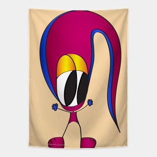 Funny Cartoon Character Tapestry