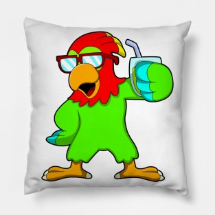 Parrot with Sunglasses & Drink Pillow