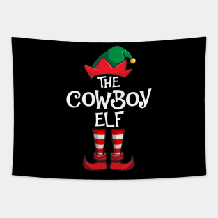 Cowboy Elf Matching Family Christmas Country Tapestry