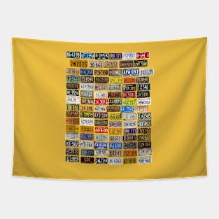 Licence Plate - Vintage art Tapestry