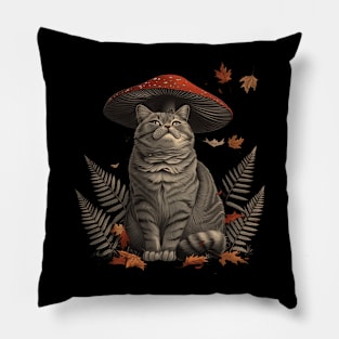 Cat-Centric Cottagecore Spaces Pillow