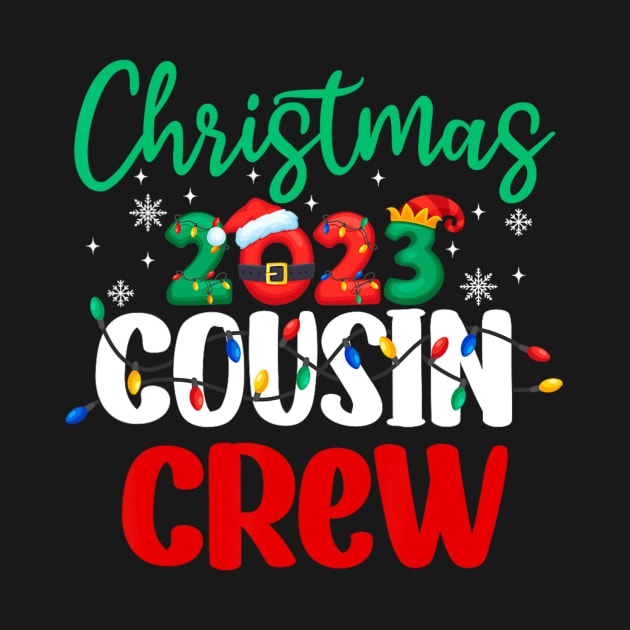 Christmas 2023 Cousin Crew Xmas Lights Funny Matching Pajama by rivkazachariah