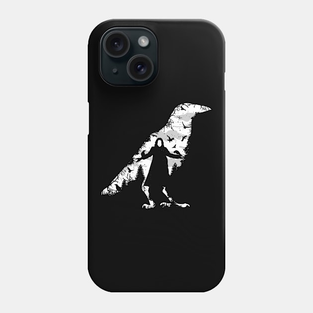 Crow Night Sky Collage Phone Case by Rebus28