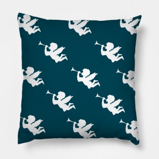 Cherubim cherub random blue angel pattern Pillow