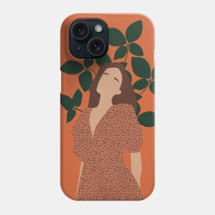 Abstract Woman in a Dress - Minimalist Boho Artwork Phone Case