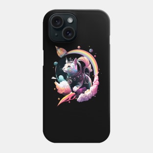 Galaxy Cat Catronaut Cat Astronaut Deep In Space Rainbow Phone Case