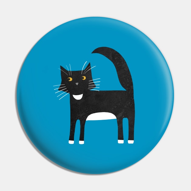 Black and White Tuxedo Cat Pin by NicSquirrell