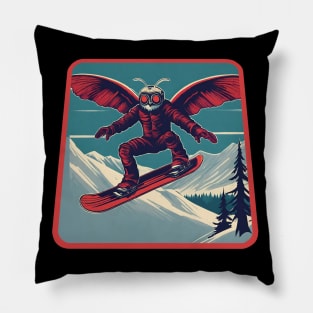 Mothman snowboarding Pillow