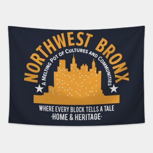 Northwest Bronx Skyline - A Tapestry of Home and Heritage Tapestry