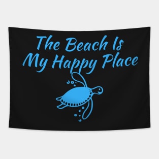 The Beach Is My Happy Place Tapestry