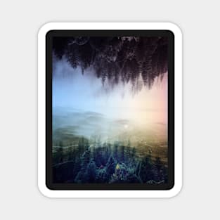 Misty forest , Foggy forest , final fantasy, wanderlust art Magnet