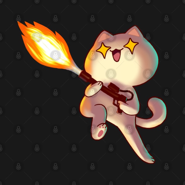 Flamethrower Cat by vooolatility