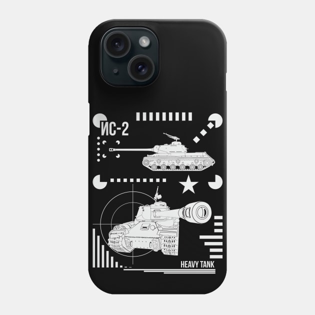 Soviet heavy tank IS-2 Phone Case by FAawRay