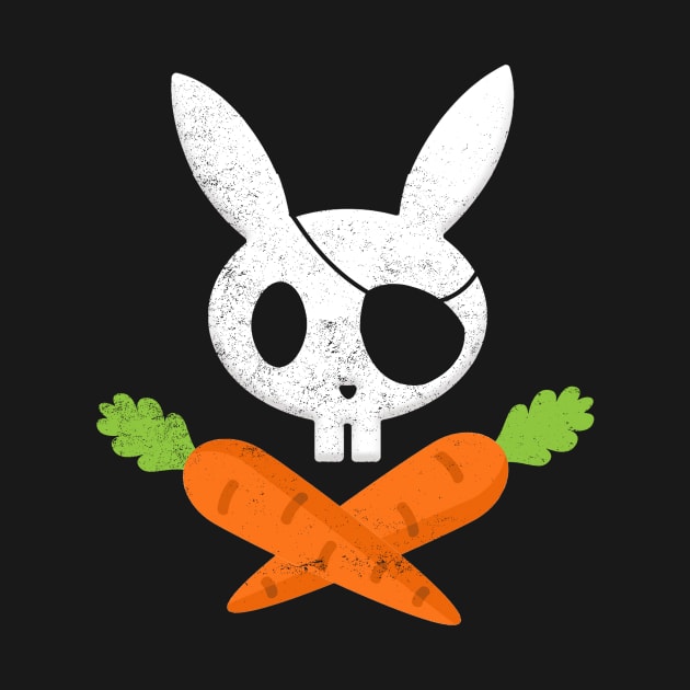 Easter Bunny Rabbit Pirate Skull and Carrot Funny by danielsho90