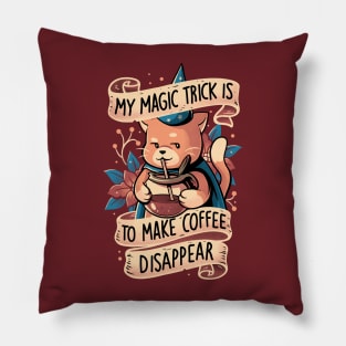 Magic Trick Cat - Cute Coffee Cat Gift Pillow