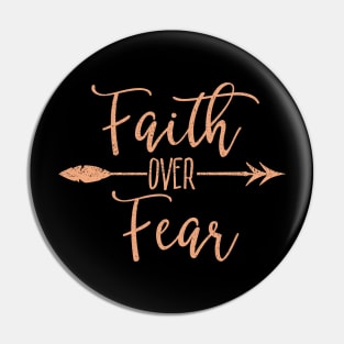 Faith over fear - Motivational quote Pin