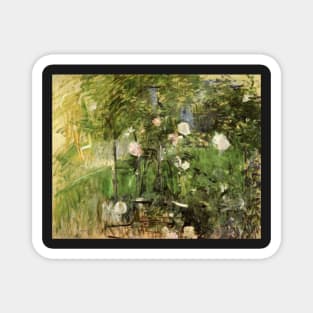 a corner of the rose garden - Berthe Morisot Magnet