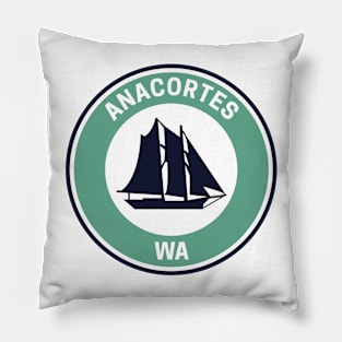 Vintage Anacortes Washington Pillow