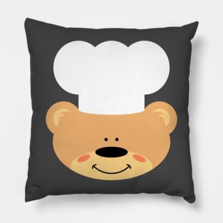 Teddy bear with Chef Hat Pillow