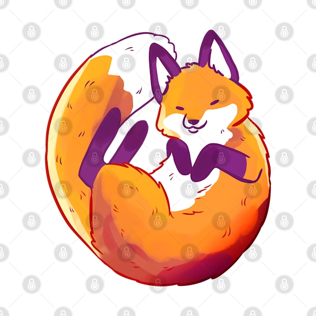 Cute sleeping fox by Yarafantasyart