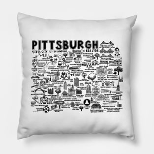 Pittsburgh Map Pillow