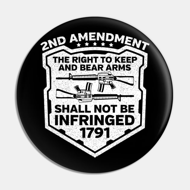 Gun Rights 2nd Amendment Pin by RadStar