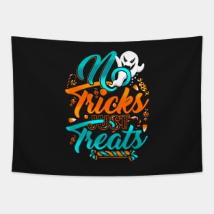 No Tricks Just Treats Halloween Tapestry