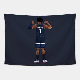 Anthony Edwards Vector Back Tapestry