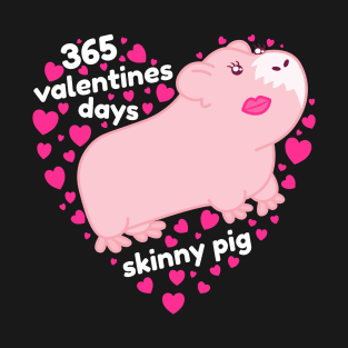 Valentines Day Skinny Pig Heart T-Shirt