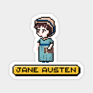 Cute Jane Austen Pixel Art Design Magnet