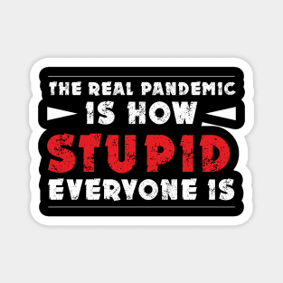 THE REAL PANDEMIC IS HOW STUPID EVERYONE IS Magnet