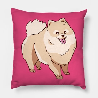 Cute Pomeranian Cartoon Pillow