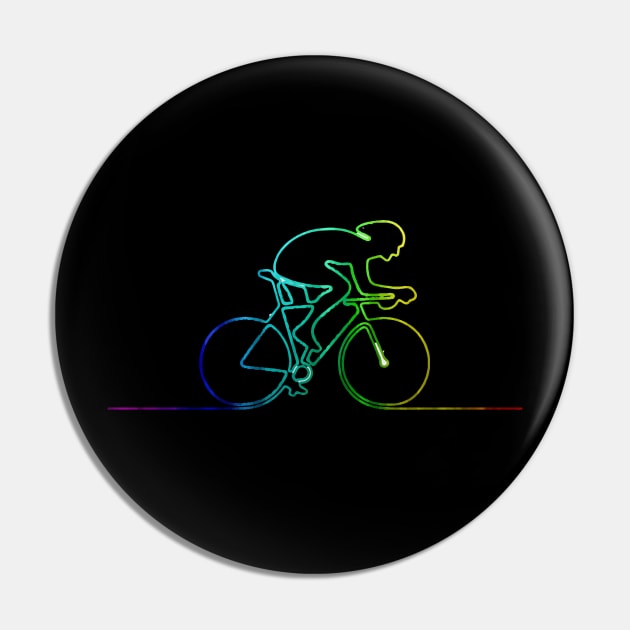 Cycling Rainbow Rider Pin by inkstyl