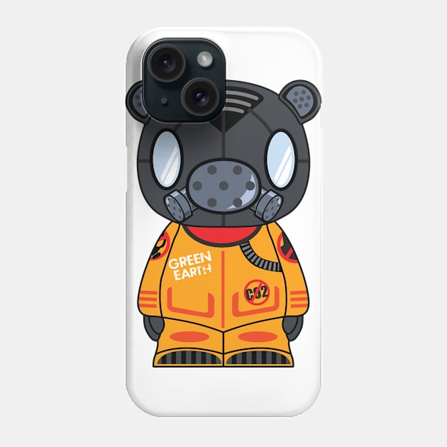 Masked Bear Phone Case by zoneo