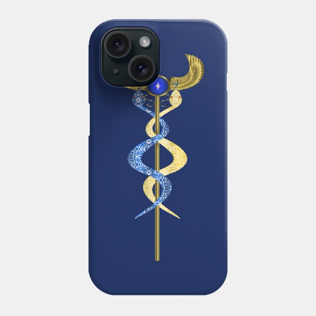 Orisha Inle Healing Staff Phone Case by geodesyn