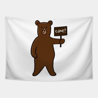 Cake Cute Bear Illustration Tapestry