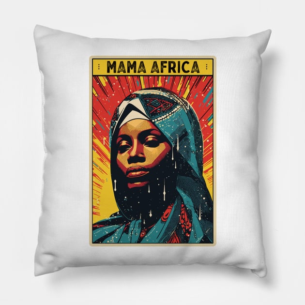 Miriam Makeba - Mama Africa Pillow by DankFutura