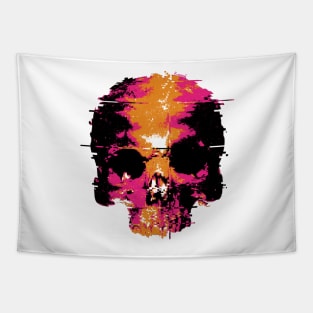 Skull Glitch (red) Tapestry