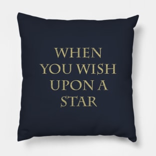 Wish Upon a Star Gold Pillow