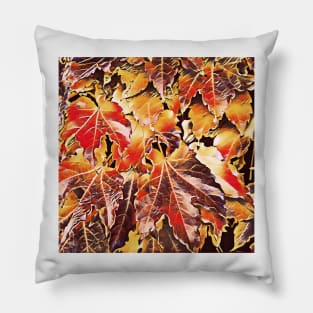 Vivid Autumn Leaves Pillow