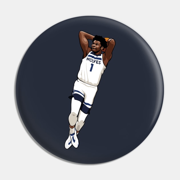 Anthony Edwards Vector Dunk Pin by qiangdade