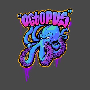 graffiti octopus design T-Shirt