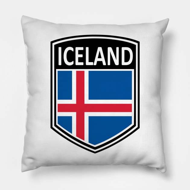 Flag Shield - Iceland Pillow by Taylor'd Designs