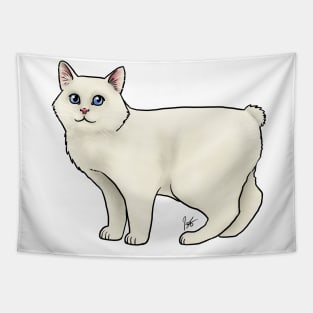 Custom - Manx Cat - White Tapestry