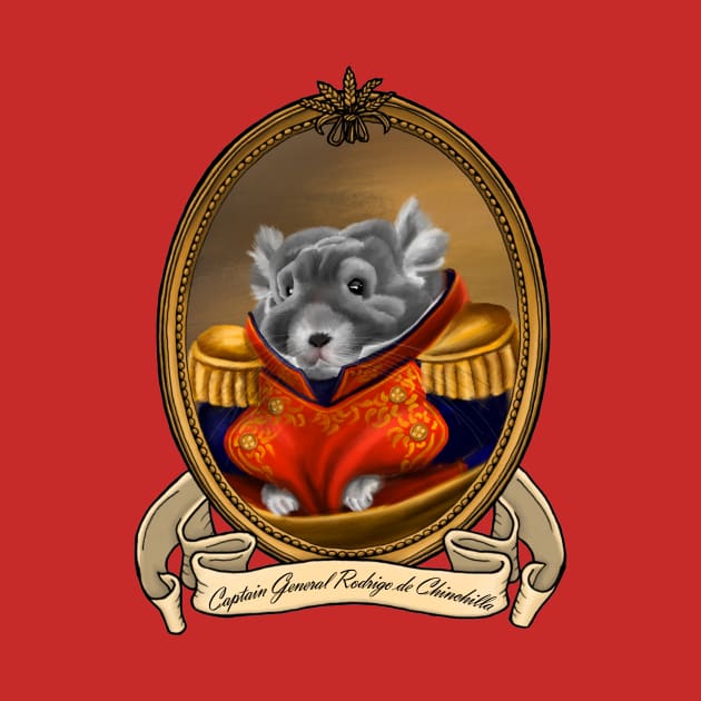 Renaissance Pet - Captain General Rodrigo de Chinchilla (A Chinchilla) by JMSArt