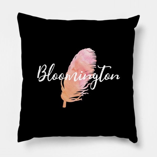 Bloomington Watercolor Feather Pillow by jutulen