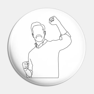 Victorious man - line art Pin