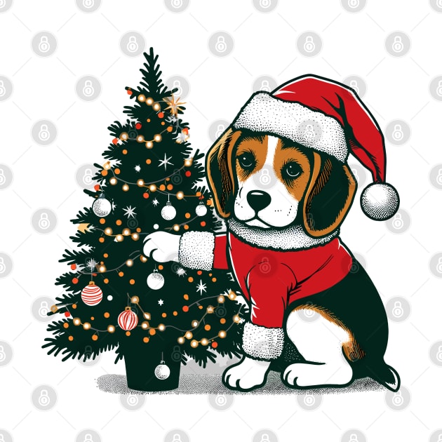 Beagle Dog Christmas by Graceful Designs