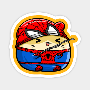 Cute Hamster Super Hero Magnet